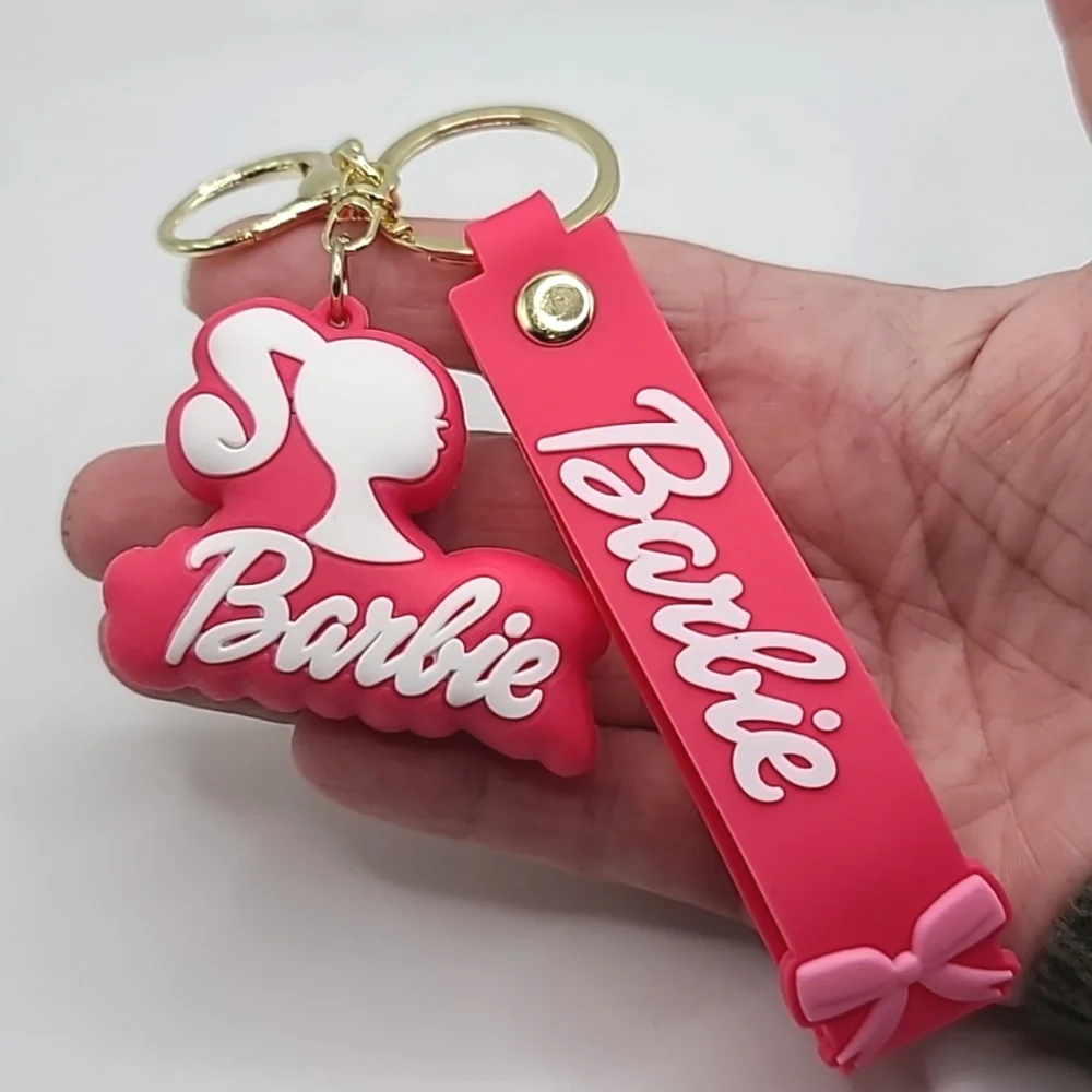 Barbie Pink Silicone Silhouette Keychain